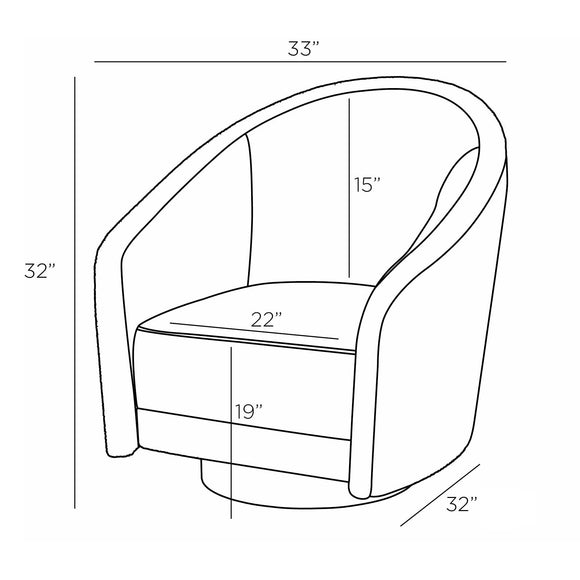 Arteriors Aljona Swivel Chair 2Modern