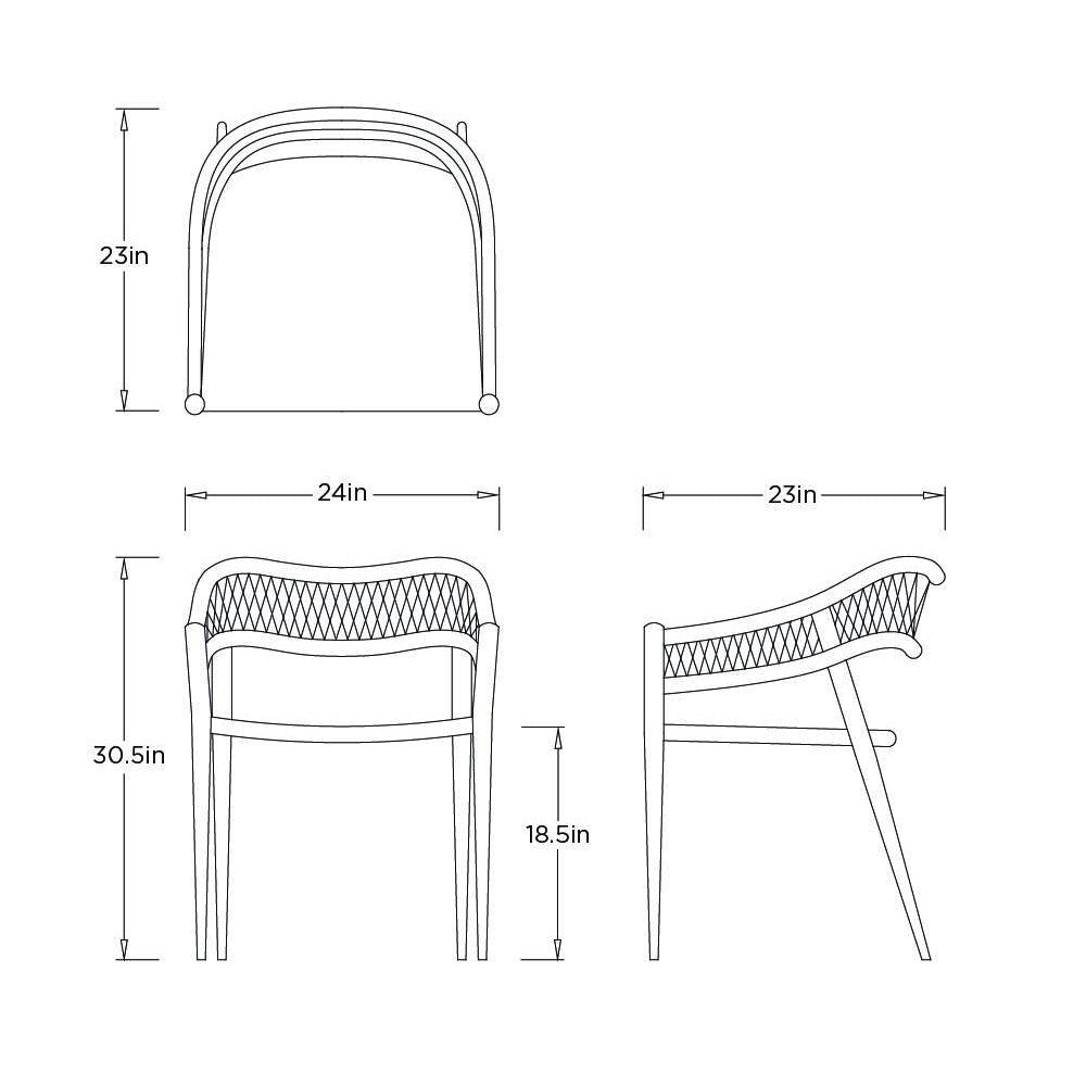 Aurelie Woven Outdoor Dining Chair
