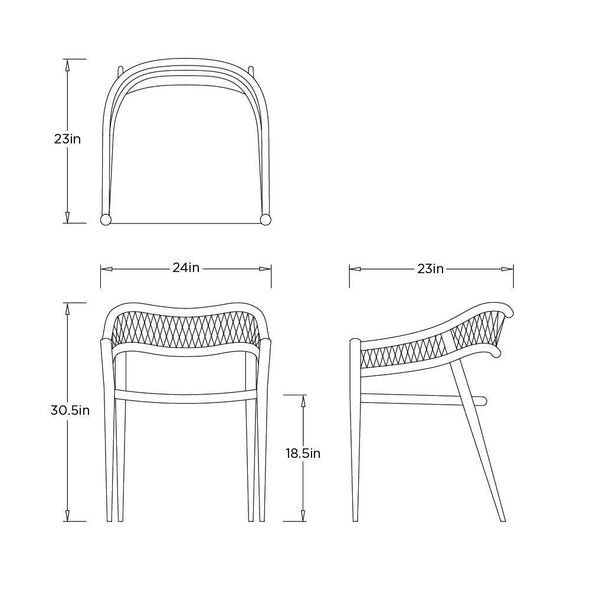 Aurelie Woven Outdoor Dining Chair