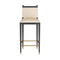 Burdock Stool  option Ebony / Ivory Leather