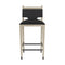 Burdock Stool  option Smoke / Ebony Leather