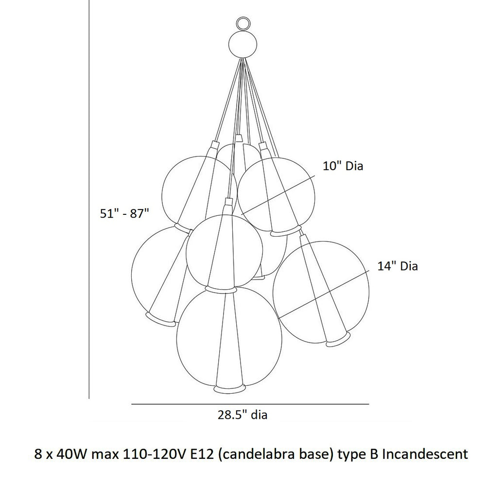 Caviar Adjustable Cluster Pendant Light
