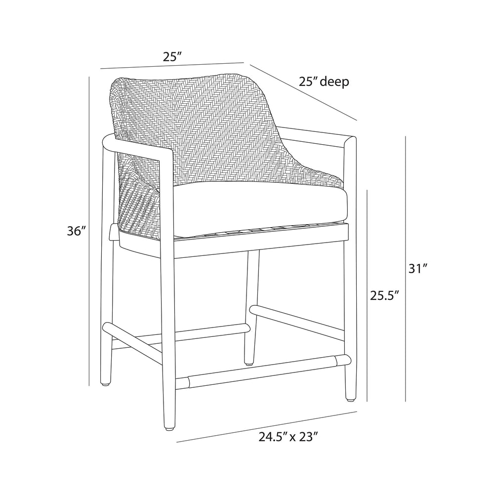 Chilton Outdoor Bar and Counter Stool