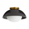 Glaze Flush Mount  option Antique Brass / Matte Black Ceramic