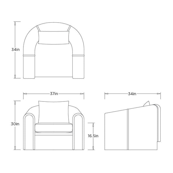 Julien Open Arm Outdoor Lounge Chair