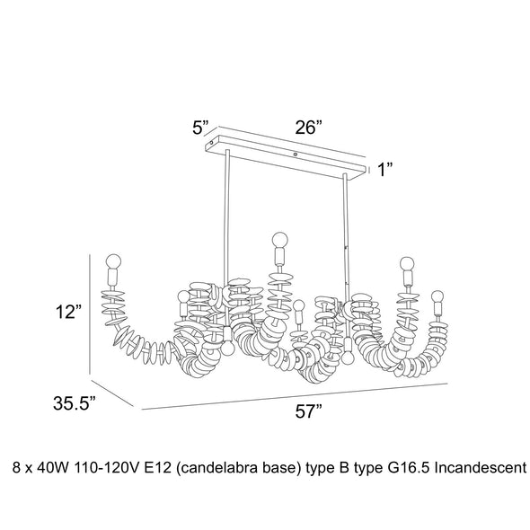 Kalama Linear Chandelier