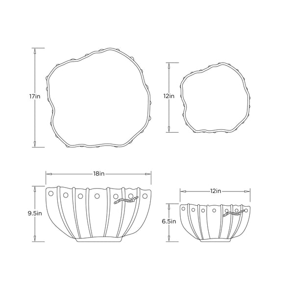 Neushoorn Centerpiece (Set of 2)