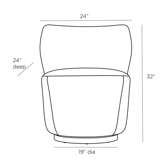 Poppy Swivel Lounge Chair