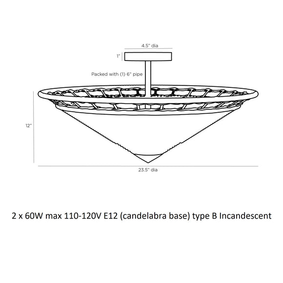 Terrace Semi Flush Mount