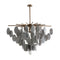 Tiffany Chandelier  option Antique Brass / Smoke Luster Glass