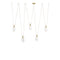 Melt Chandelier  option Antique Brass Iron / Clear