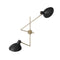 VV Cinquanta Twin Wall Sconce  option Black / Brass