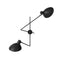 VV Cinquanta Twin Wall Sconce  option Black