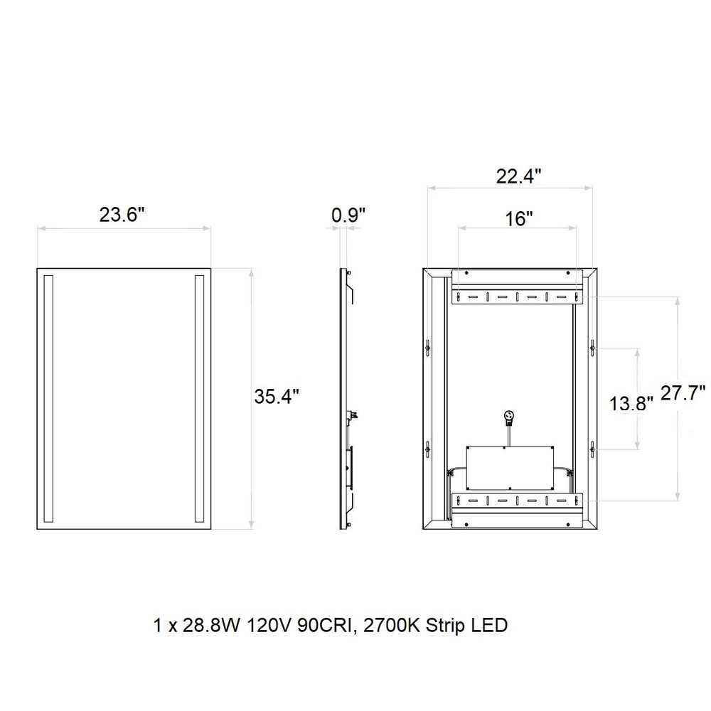Avlon LED Mirror Bathroom Vanity Light
