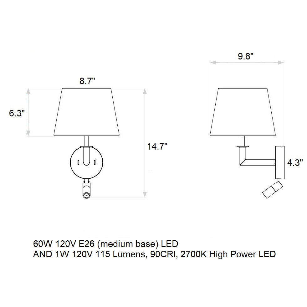 Club Reader Wall Sconce