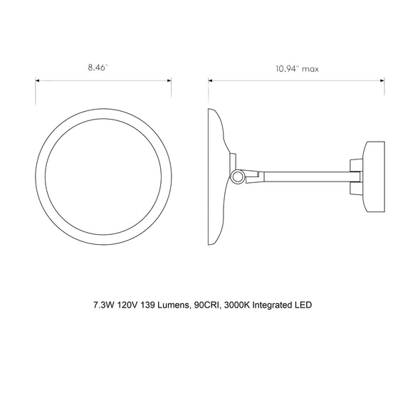 Mascali Round LED Vanity Mirror