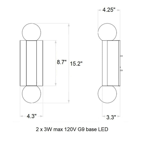 Ortona Twin Wall Sconce