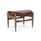 Elizabeth Ottoman  option 0329 - Aida Leather / Walnut