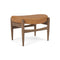Elizabeth Ottoman  option 21000 - Dunes Cognac Leather / Walnut