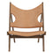 Knitting Lounge Chair  option Walnut / 21004 - Dunes Camel Leather