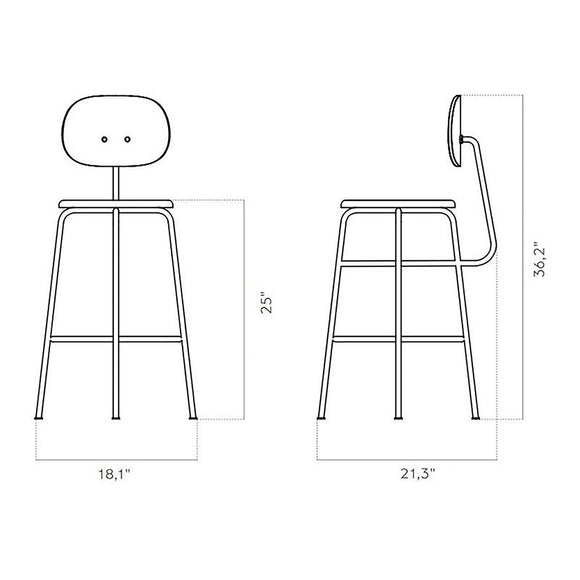 Audo Copenhagen Afteroom Upholstered Stool Plus by Menu