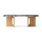 Androgyne Lounge Table  option Natural Oak / Grey Galaxy Marble