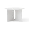 Androgyne Side Table  option Ivory Steel