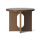 Androgyne Side Table with Wood Base  option Dark Stained Oak / Dark Stained Oak