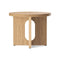 Androgyne Side Table with Wood Base  option Natural Oak / Natural Oak