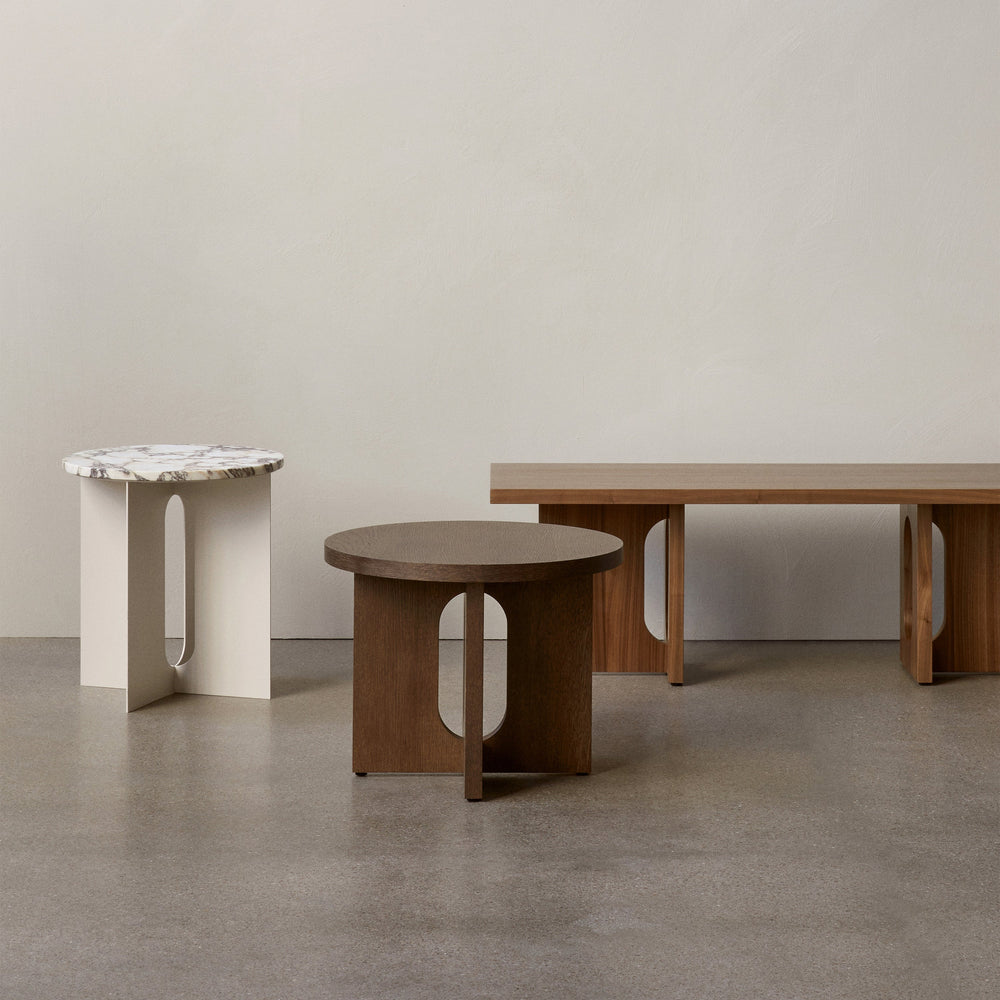 Androgyne Side Table with Wood Base