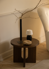 Androgyne Side Table with Wood Base