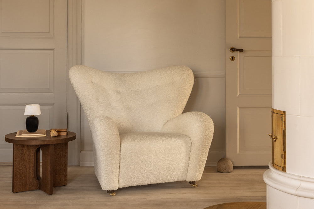 Androgyne Side Table with Wood Base