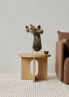 Androgyne Side Table with Wood Base