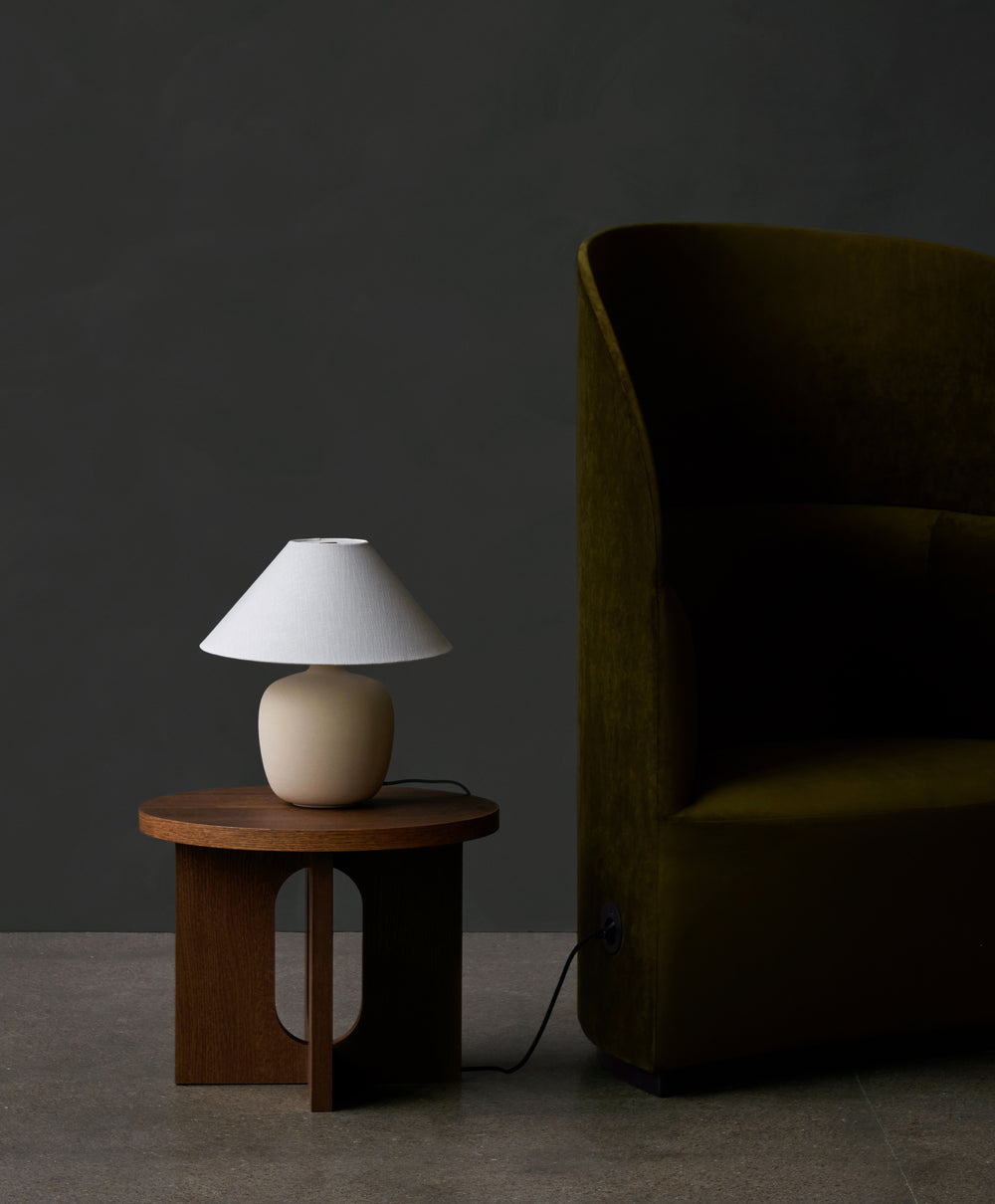 Androgyne Side Table with Wood Base