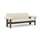 Brasilia 2-Seater Sofa  option 0200 - Baru White / Dark Stained Oak