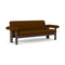 Brasilia 2-Seater Sofa  option 0450 - Baru Gold / Dark Stained Oak