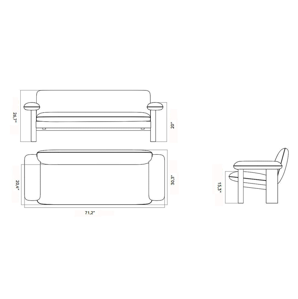 Brasilia Sheepskin 2-Seater Sofa
