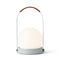 Carrie Portable Indoor/Outdoor LED Lamp  option Linen Blue / With Leather Handle