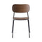 Co Dining Chair  option Black Steel / Dark Stained Oak