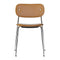 Co Fully Upholstered Chair  option 0250 - Dakar Cognac Leather / Chrome