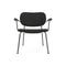 Co Fully Upholstered Lounge Chair  option 0198 - Re-Wool Black / Black Oak
