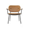 Co Fully Upholstered Lounge Chair  option 0250 - Dakar Cognac Leather / Natural Oak