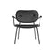 Co Fully Upholstered Lounge Chair  option 0842 - Dakar Black Leather / Black Oak