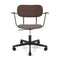 Co Task Chair with Armrest  option Dark Stained Oak
