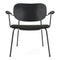 Co Upholstered Lounge Chair  option Black Oak / 0198 - Re-Wool Black