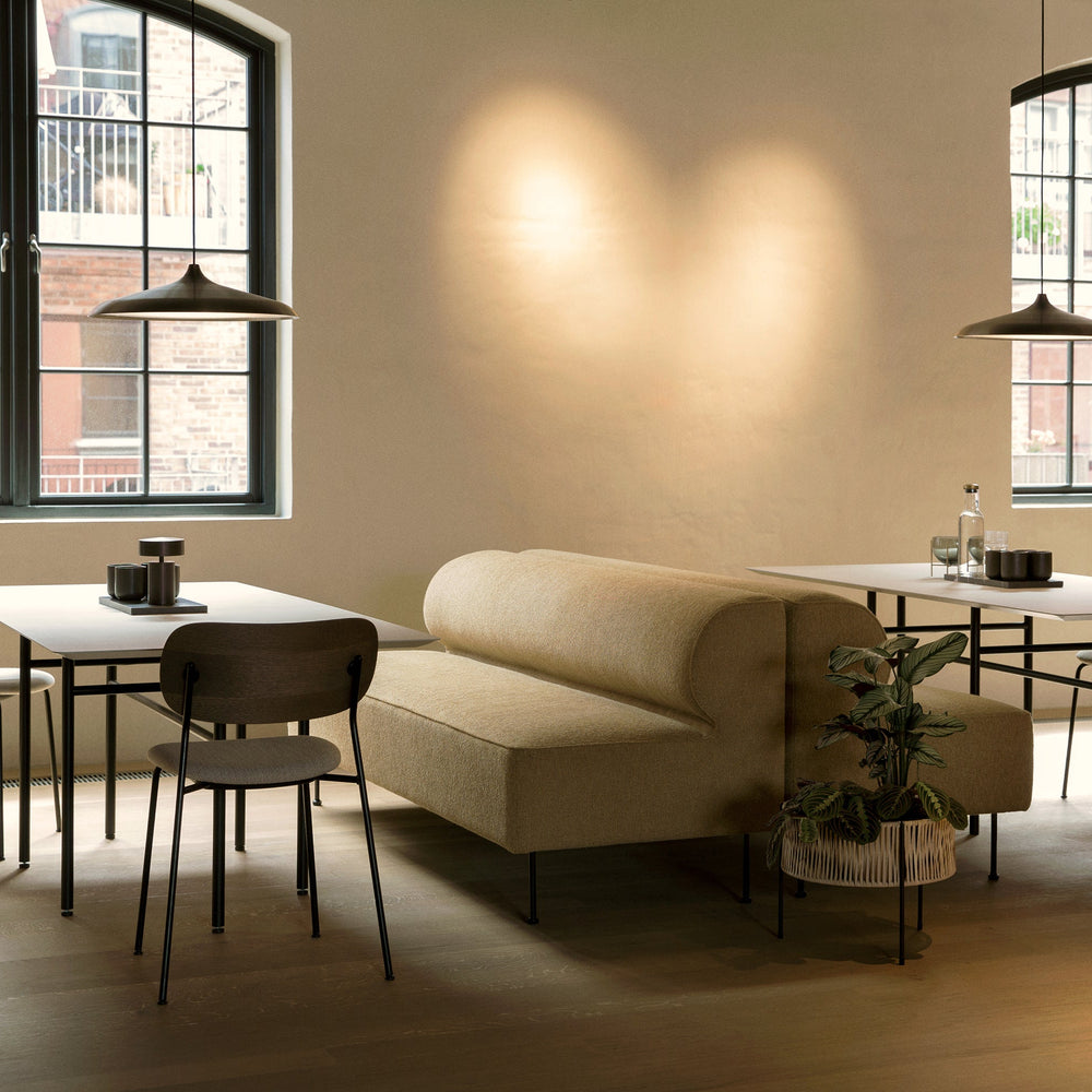 Eave Dining Sofa with Metal Legs