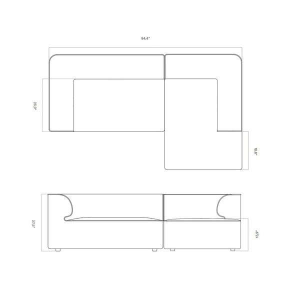 Eave Modular Chaise Sofa