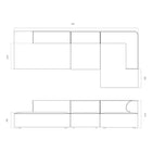 Eave Modular Open Chaise Sofa