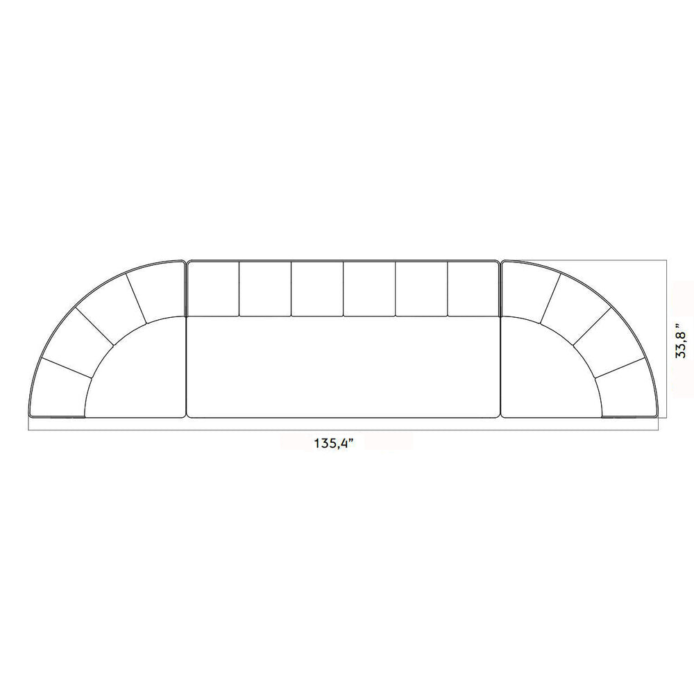 Eave Seamline 4-Seater Sofa