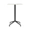 Harbour Column Bar/Counter Rectangular Table with Star Base  option Off White Marble